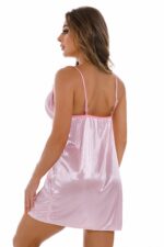 Pink-Plus size women sleeveless dress - Image 4