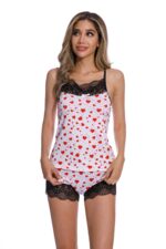 white+Love -Summer Love printed Sleepwear set for women - Image 2