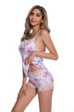 2 Piece fashionable ladies printed pajamas set - Image 2