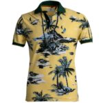Yellow Beach Mens Slim Fit Polo Shirts - 100% Soft Cotton - Tailored Comfortable Fit