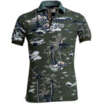 Green Beach Mens Slim Fit Polo Shirts - 100% Soft Cotton - Tailored Comfortable Fit
