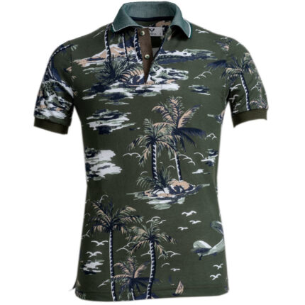 Green Beach Mens Slim Fit Polo Shirts - 100% Soft Cotton - Tailored Comfortable Fit