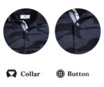 Black Camouflage Mens Slim Fit Polo Shirts - 100% Soft Cotton - Tailored Comfortable Fit - Image 2