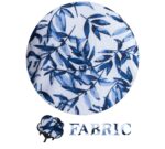 White With Blue Palm Leaves Mens Slim Fit Polo Shirts - 100% Soft Cotton - Tailored Comfortable Fit - Image 2