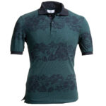 Dark Grey Floral Pattern Mens Slim Fit Polo Shirts - 100% Soft Cotton - Tailored Comfortable Fit - Celino Corp.