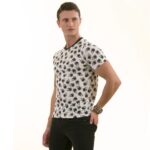 Black Palm Trees on White European Made Premium Quality T-Shirt - Crew Neck Short Sleeve T-Shirts - Image 3