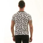 Black Palm Trees on White European Made Premium Quality T-Shirt - Crew Neck Short Sleeve T-Shirts - Image 4