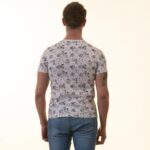 White With Black Printed European Made Premium Quality T-Shirt - Crew Neck Short Sleeve T-Shirts - Image 4