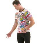 Colorful Cartoon Printed European Made Premium Quality T-Shirt - Crew Neck Short Sleeve T-Shirts - Image 3