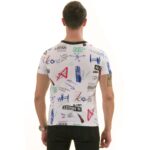 Black White Printed European Made Premium Quality T-Shirt - Crew Neck Short Sleeve T-Shirts - Image 4