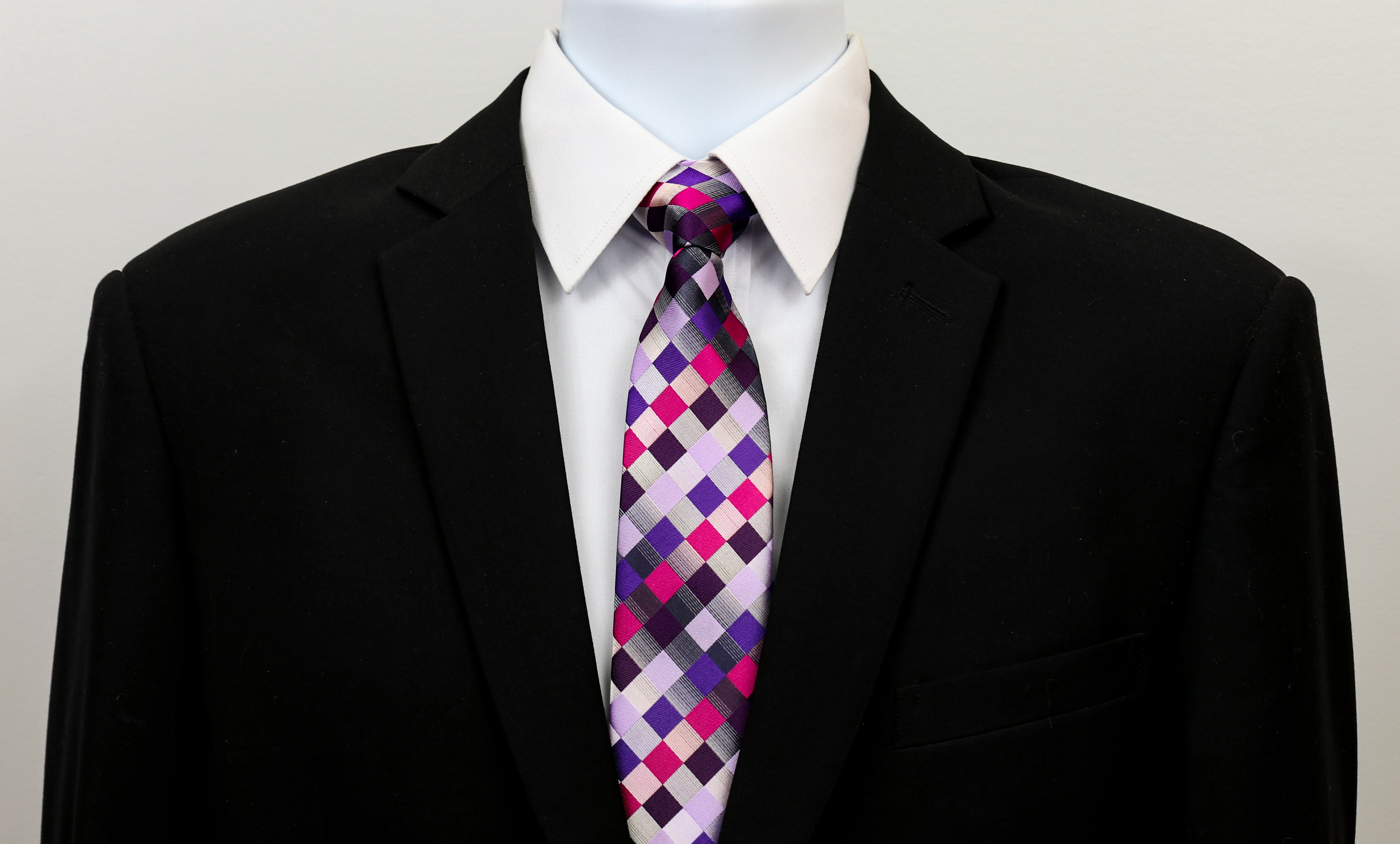 CENT0002 Celino Men's Being Blue Check Silk Neck tie neckties Premium Turkey Made - Celino Corp.
