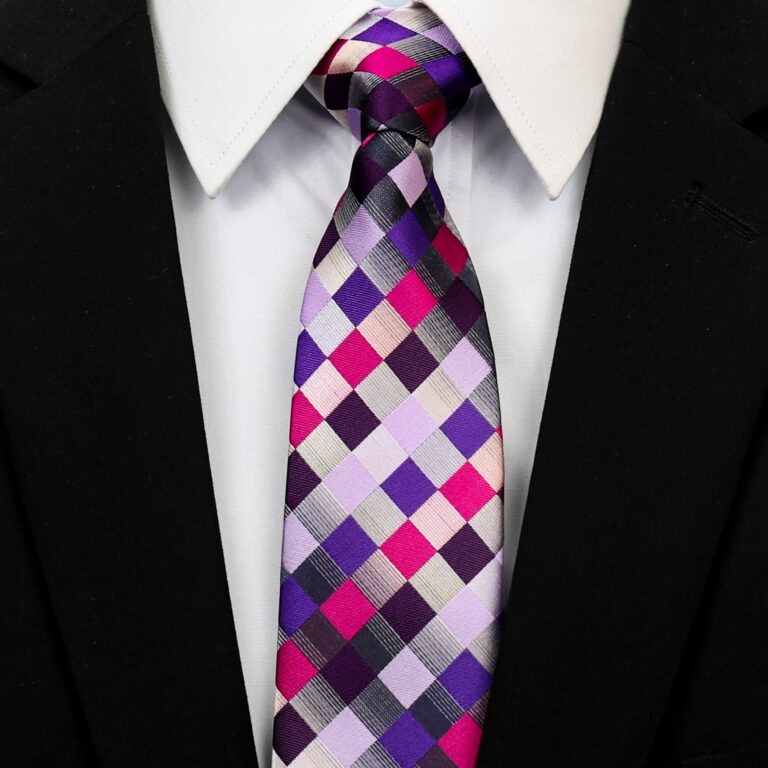 Celino Men's Being Blue Check Silk Neck tie neckties Premium Turkey Made - Celino Corp.
