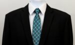 Black Color White Paisley Designer Silk Floral Necktie with Matching Cufflinks & Pocket Square Set for Men - Image 4