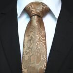 Celino Men's Neck Tie Premium European Made with Gift Box[Gold Floral] - Celino Corp.