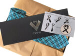 Black Color White Paisley Designer Silk Floral Necktie with Matching Cufflinks & Pocket Square Set for Men - Image 3