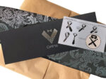 Celino Men's Neck Tie Premium European Made with Gift Box[Black Silver Floral] - Image 2