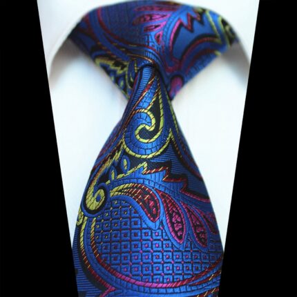 Celino Multi Color Paisley 100% Woven Silk Men's Tie Necktie Premium Turkey Made