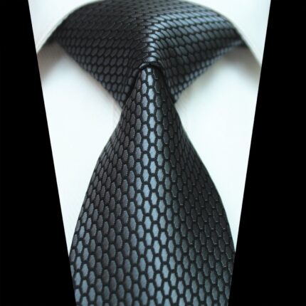 Celino Metalic Grey 100% Woven Silk Tie for Men Necktie Premium Turkey Made - Celino Corp.