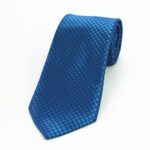 Celino Metalic Blue 100% Woven Silk Tie for Men Necktie Premium Turkey Made