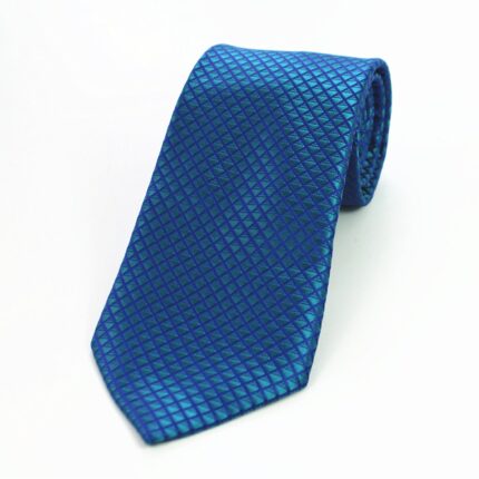 Celino Metalic Blue 100% Woven Silk Tie for Men Necktie Premium Turkey Made