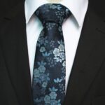 Celino Men's Neck Tie Premium European Made with Gift Box[Blue Floral]