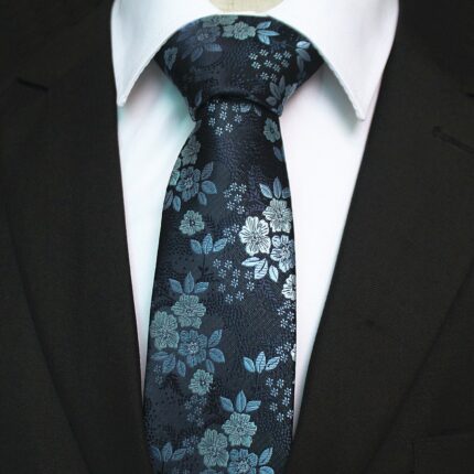 Celino Men's Neck Tie Premium European Made with Gift Box[Blue Floral]