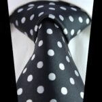 Celino Black White Polka Dot 100% Woven Silk Tie for Men Necktie Turkey Made - Celino Corp.