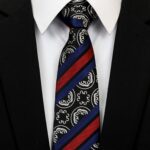 Celino Men's Neck Tie Premium European Made with Gift Box[Blue Red Floral]
