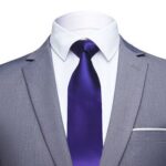 Celino Metalic Blue 100% Woven Silk Tie for Men Necktie Premium Turkey Made