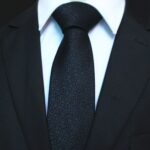 Celino Men's Neck Tie Premium European Made with Gift Box[Solid Black Floral] - Celino Corp.