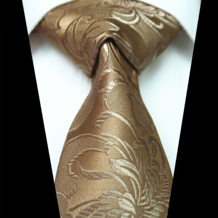 Celino Men's Neck Tie Premium European Made with Gift Box[Gold Floral] - Celino Corp.