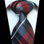 Celino Red Blue Check 100% Woven Silk Men's Tie Necktie Premium Turkey Made - Celino Corp.