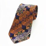 Celino Metalic Orange & Purple 100% Woven Silk Tie for Men Necktie Turkey Made - Image 2