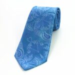 Celino Metalic Blue 100% Woven Silk Tie for Men Necktie Premium Turkey Made - Celino Corp.