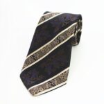 Celino Black Gold Paisley 100% Woven Silk Men's Tie Necktie Premium Turkey Made - Image 2