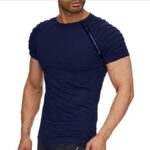 Navy Soft Cotton Slim Fit T-Shirts for Men - O Neck Short Sleeve Tee Shirts - Celino Corp.
