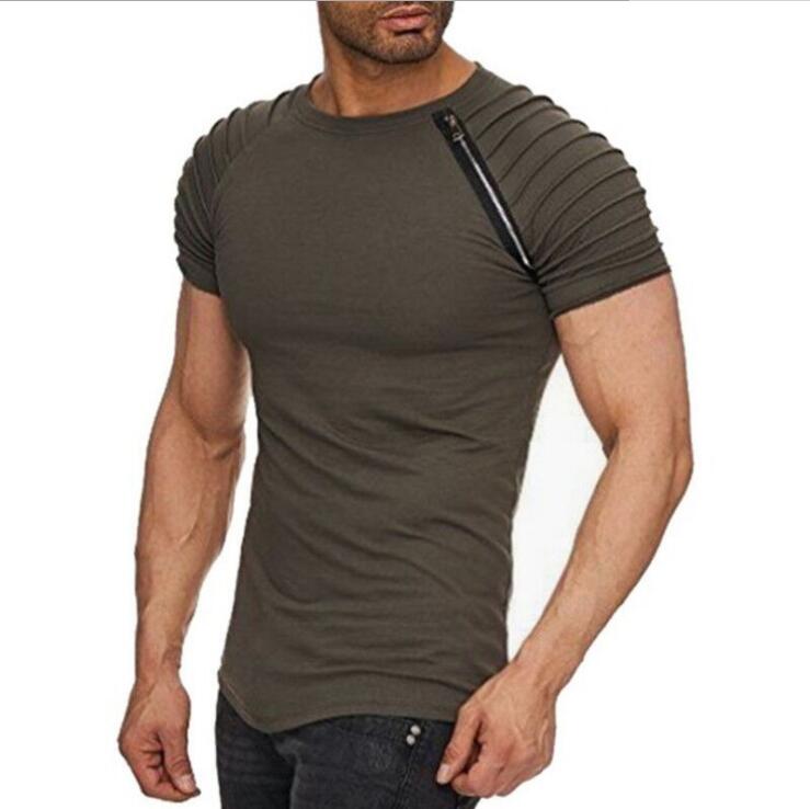 Olive Green Soft Cotton Slim Fit T-Shirts for Men - O Neck Short Sleeve Tee Shirts - Celino Corp.