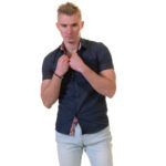 Short Sleeve Button up Shirts for Men - Tailored Slim Fit Cotton Dress Shirts - Image 2