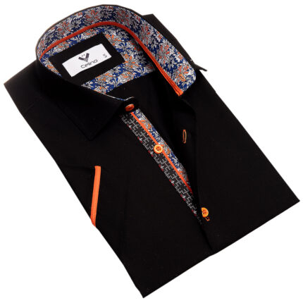 Short Sleeve Button up Shirts for Men - Tailored Slim Fit Cotton Dress Shirts
