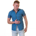 Short Sleeve Button up Shirts for Men - Tailored Slim Fit Cotton Dress Shirts - Image 2