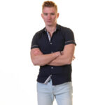 Midnight Blue Short Sleeve Button up Shirts for Men - Tailored Slim Fit Cotton Dress Shirts - Image 3
