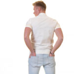 Off White Short Sleeve Button up Shirts for Men - Tailored Slim Fit Cotton Dress Shirts - Celino Corp.