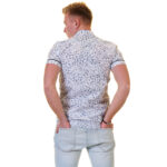 White Floral Short Sleeve Button up Shirts for Men - Tailored Slim Fit Cotton Dress Shirts - Image 4
