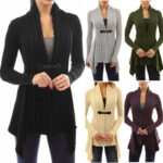 Celino Women's Black Long Sleeve V Neck Full Collar Sweater - Image 5