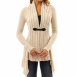 Celino Women's Tan Long Sleeve V Neck Full Collar Sweater - Celino Corp.