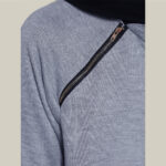 Celino Women's Light Gray Long Sleeve Round Collar Hoodie T-Shirt Sweater - Image 2