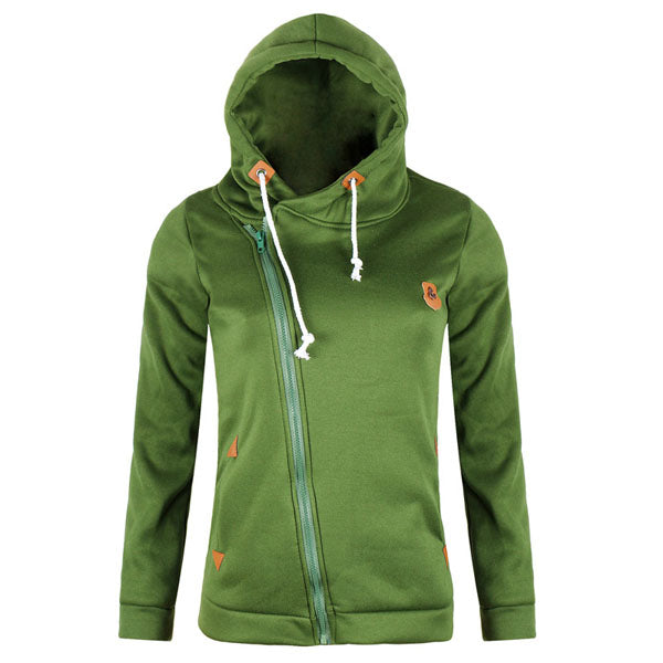 Celino Women's Lime Green Long Sleeve Round Collar Hoodie T-Shirt Sweater - Celino Corp.
