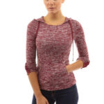 Women's Fashion Long Sleeve Round Hoodie Pink T-Shirt Tops Sweater - Celino Corp.