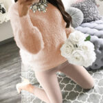 Women's Fashion Long Sleeve Tan T-Shirt Tops Sweater - Celino Corp.