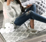 Women's Fashion Long Sleeve Gray T-Shirt Tops Sweater - Image 3